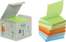 Post it Pastel Rainbow Recycled Notes 76mm x 76mm 6 pads per pack 