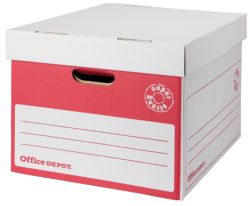 Office Depot Super Strong Easy Assembly XL Archive Box Red Pack of 10