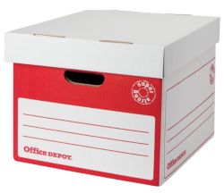 Office Depot Super Strong Easy Assembly Archive Box Red Pack of 10