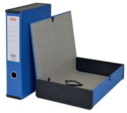 Office Depot Foolscap Lock Sprint Box File w Ring Pull Catch  Blue