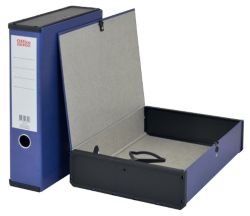 Office Depot Box File Lock Spring With Ring Pull And Catch 75mm Spine A4 Dark Blue