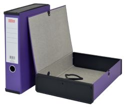 Office Depot Box File Lock Spring With Ring Pull And Catch 75mm Spine A4 Purple
