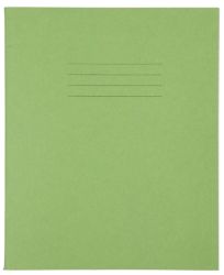 Exercise Books 203mm x 165mm Light Green 8mm Feint Ruled and Margin 75gsm 100 Per Box