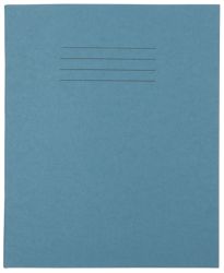 Exercise Books 203mm x 165mm Light Blue 8mm Feint Ruled and Margin 75gsm 100 Per Box