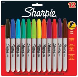 Sharpie Permanent Markers Assorted 12 pk