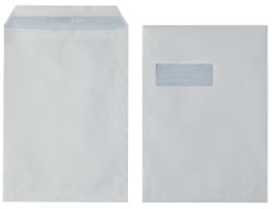 Office Depot 100 Recycled White Pocket C4 229 x 324mm Self Seal 90gsm Window 250 per box