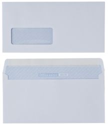 Office Depot Premium Sure Seal Peel Seal Envelopes White Wallet DL 110gsm Window 500 per box