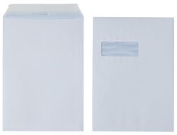 Office Depot Premium Sure Seal Peel Seal Envelopes White Pocket C4 110gsm Window 250 per box