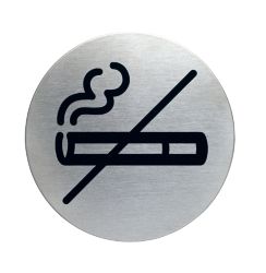 Durable Stainless Steel Sign No Smoking 83mm