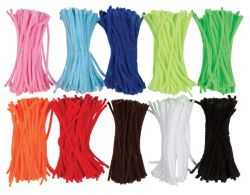 Chenille Stems 150mm long Pack 1000 Assorted Colours
