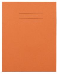 8mm Feint Ruled and Margin 226 x 178mm 64 Page Exercise Books Orange 100 Per Box