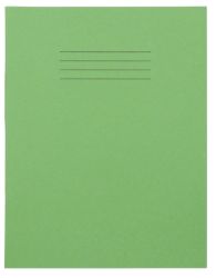 8mm Feint Ruled and Margin 226 x 178mm 64 Page Exercise Books Light Green 100 Per Box