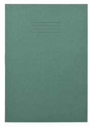8mm Feint Ruled and Margin 80 Page A4 Exercise Books Dark Green 50 Per Pack 