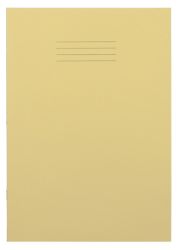 7mm Squared 80 Page A4 Exercise Books Yellow 50 Per Pack 