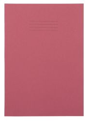 Plain 64 Page A4 Exercise Books Red 50 Per Pack