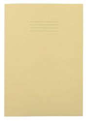 8mm Feint and Plain Alternative 64 Page A4 Exercise Books Yellow 50 Per Pack 