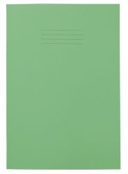 8mm Feint and Plain Alternative 64 Page A4 Exercise Books Light Green 50 Per Pack 