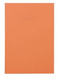 8mm Feint Ruled and Margin 64 Page A4 Exercise Books Orange 50 Per Pack 
