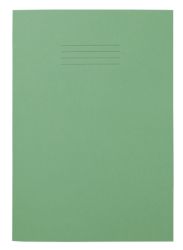 8mm Feint Ruled and Margin 64 Page A4 Exercise Books Light Green 50 Per Pack 