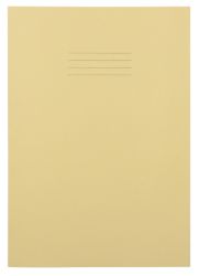 8mm Feint Ruled and Margin 64 Page A4 Exercise Books Yellow 50 Per Pack 