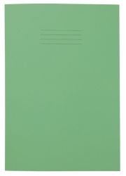 Top Half Plain Bottom Half 15mm Feint Ruled 64 Page A4 Exercise Books Light Green 50 Per Pack 