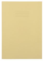 8mm Feint Ruled and Margin 48 Page A4 Exercise Books Yellow 100 Per Pack