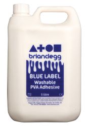 Blue Label Washable PVA Glue 5ltrs