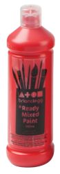 Ready Mix Paint 600ml Red 6 Bottles