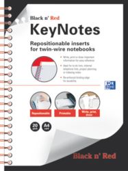 Black n Red Soft Cover Keynotes A4 Plain