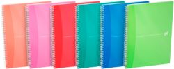 Oxford Office Wirebound Notebooks Soft Board Cover A4 Bright Coloured ruled Margin