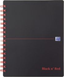 Black n Red Meeting Notebook A5 Feint Narrow Ruled