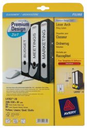 Avery Premium 2 in 1 Filing Labels 50 x 142mm White Yellow 3 Labels Per Sheet 20 Sheets Per Pack