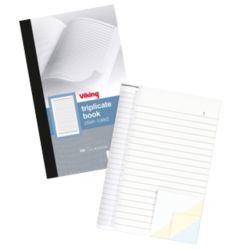 Office Depot Plain Ruled 203 x 127mm Triplicate Book 100 Sheet Sets