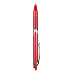 Pilot V7 Rollerball Pen Needle Tip 07mm Rubber Grip Retractable Red Pack of 12
