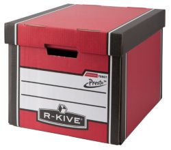 R Kive Prestotm Tall Storage Box Red White Pack of 10