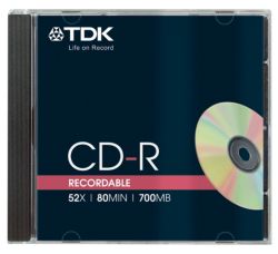 TDK CD R in Slim Jewel Cases Pack 10