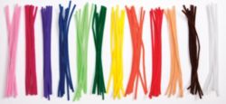 Chenille Stems 300mm long Pack 100 Assorted Colours