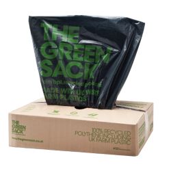 The Green Sack Medium Duty Refuse Sack Black 737W x 965Lmm 200 Per Box