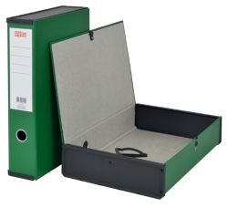Office Depot PVC Box File Foolscap Dark Green