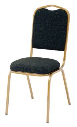 GGI Steel Frame Deluxe Banqueting Stackable Chair Charcoal Grey