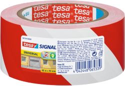 Tesa Warning Tape Red White 50mm x 66m