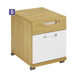 Home Collection 2 Drawer Pedestal H560 x W420 x D540mm 