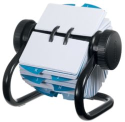 Rolodex Business Card File Open Style Black 146 x 171 500 Card Capacity