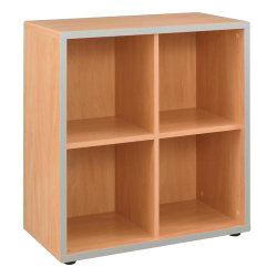 4 compartment bookshelf reversible STRIPE Applewoodgrey 