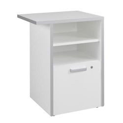 Desk return pedestal STRIPE White 