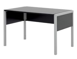 B 1200mm Black Desk from the Black and White Office Collection