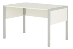 C 1200mm White Desk from the Black and White Office Collection