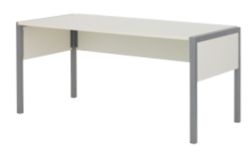 E 1600mm White Desk from the Black and White Office Collection