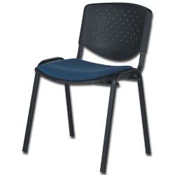 Modern Styled Stacking Chair Fabric Burgundy