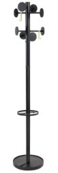 Alba Coat Stand Stand Black 8 Pegs 1760H
